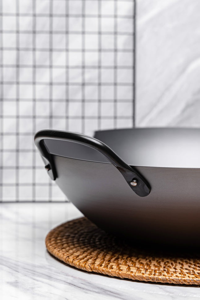 YOSHIKAWA Carbon Steel Beijing Wok COOK-PAL 33cm