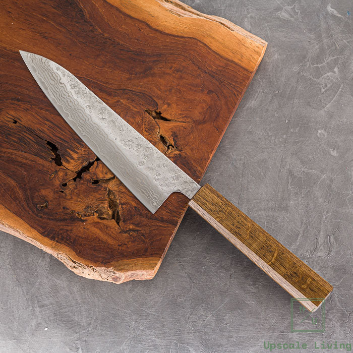 Pisau Dapur Jepang Tsuchime ND440C Matte Gyuto 180mm Oak Handle