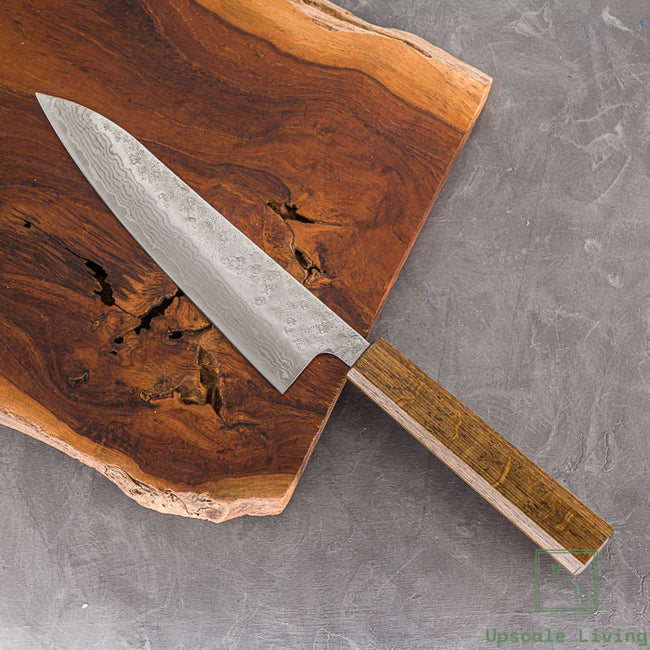 Pisau Dapur Jepang Tsuchime ND440C Matte Gyuto 180mm Oak Handle