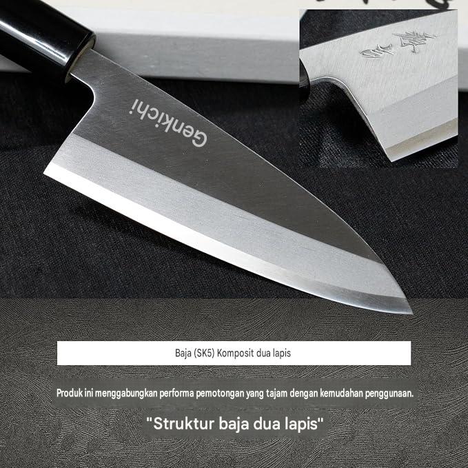 Pisau Dapur Jepang Sakai Genkichi SK-5 Steel Ko-Deba 105mm