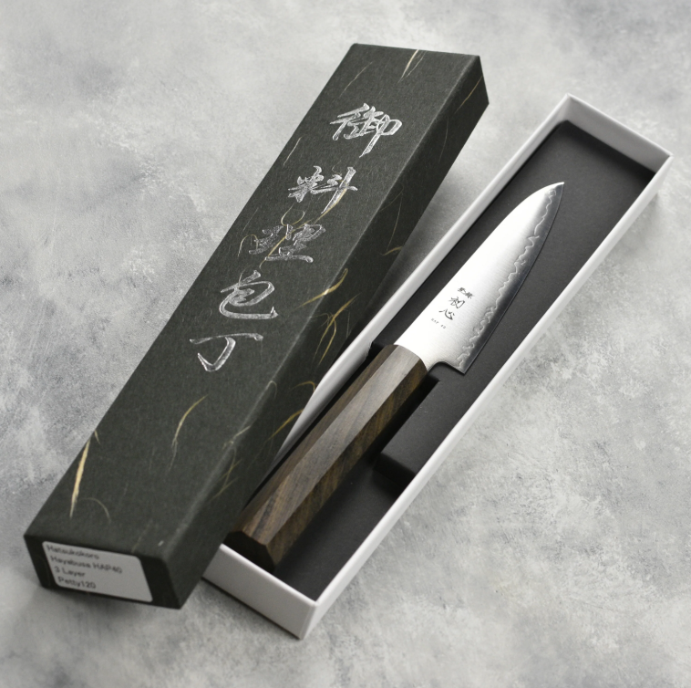 Pisau Dapur Jepang Hatsukokoro Hayabusa HAP40 Powder Steel Petty 120mm