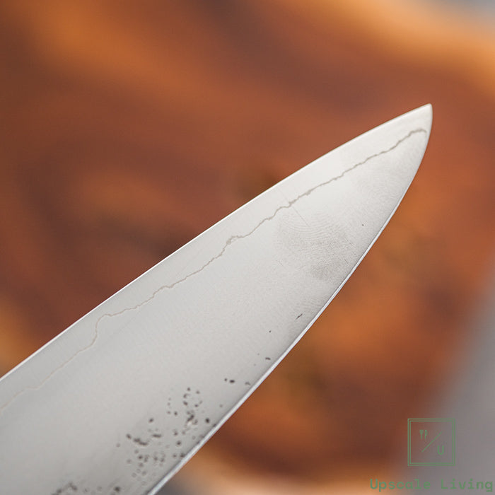 Pisau Dapur Jepang Hatsukokoro Ginrei Silver#3 Steel 3-Layer Nashiji Petty 140mm