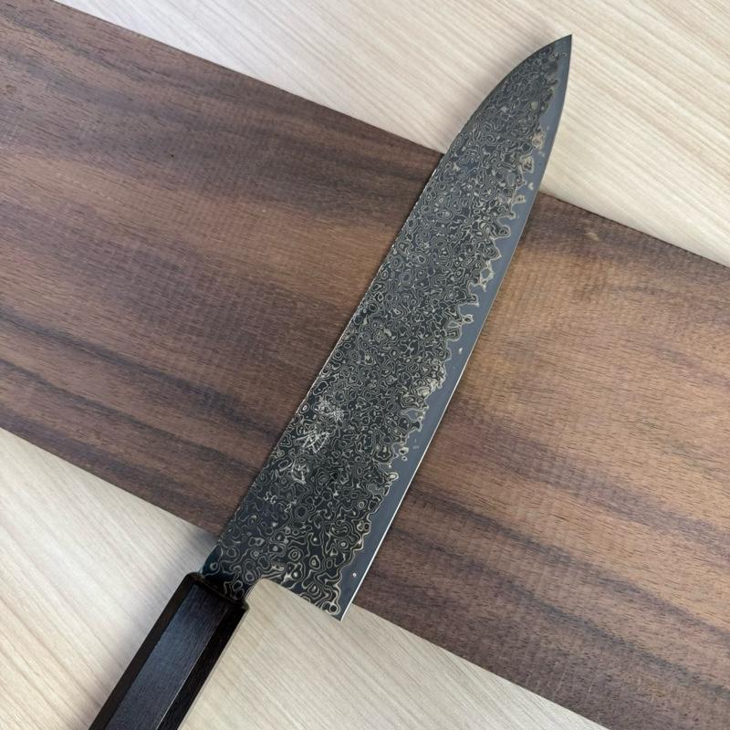Pisau Jepang Hatsukokoro Saihyo Kurozome SG2 Damascus Gyuto 210mm