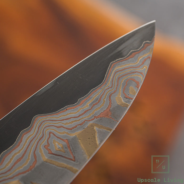 Hatsukokoro Irodori Aogami 2 steel Rainbow Damascus Kurozome Gyuto 240mm