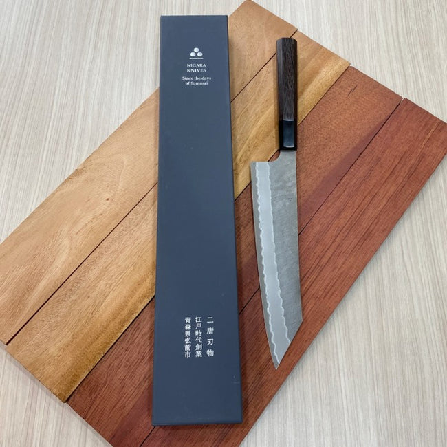 Japanese Knife Nigara Hamono Aogami Super Tsuchime Kiritsuke 240mm