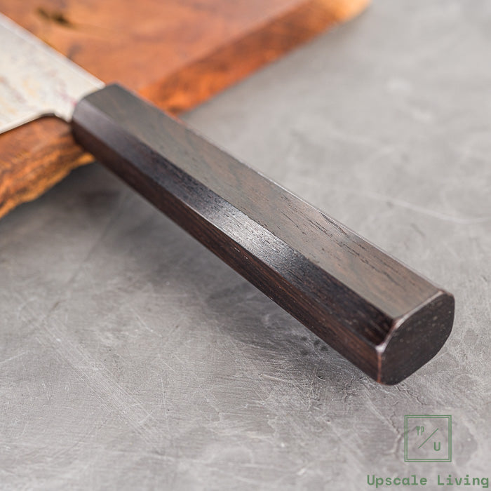 Pisau Dapur Jepang HATSUKOKORO Kujaku V-Toku2 Rainbow Damascus Gyuto 210mm