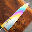Pisau Da[ur Jepang Hatsukokoro Ryuhyo Rainbow Coating SG2 Damascus  Gyuto210mm