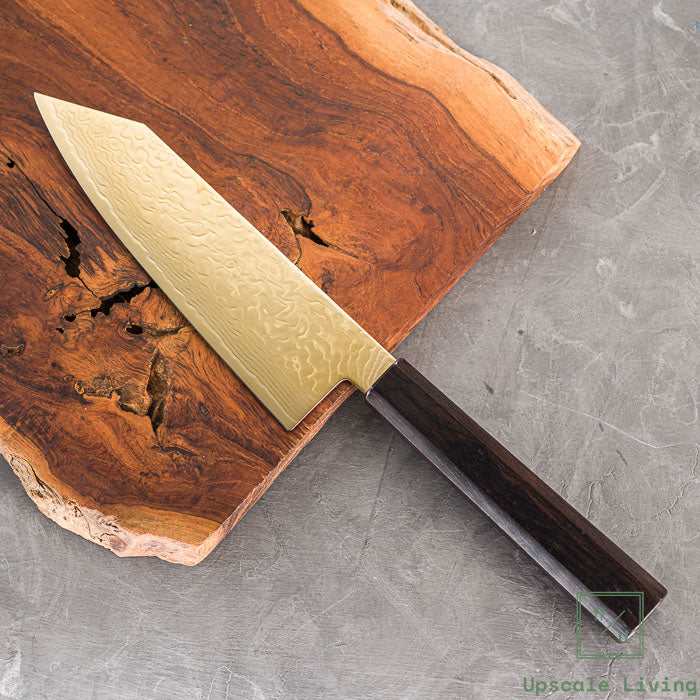 Hatsukokoro Ryuhyo Gold coating  SG2 Damascus Bunka 180mm