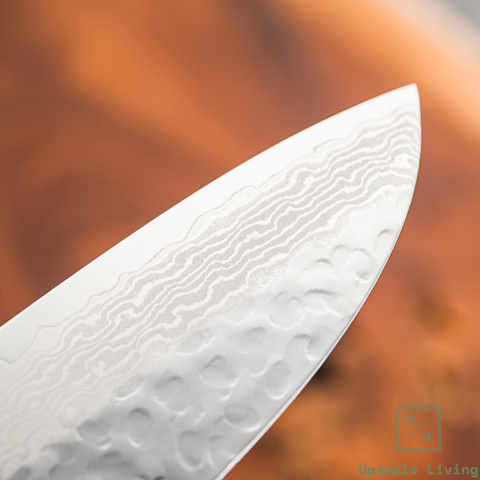 Pisau Dapur Jepang Kotetsu VG10 Tsuchime Damascus Wa-Santoku 180mm