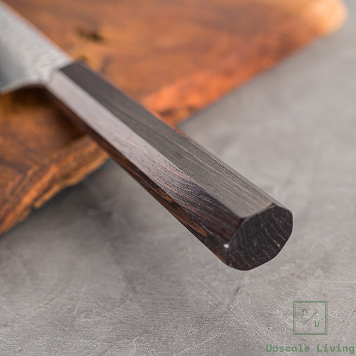 Pisau Dapur Jepang Hatsukokoro Taka VG10 Tsuchime Damascus Petty 150mm