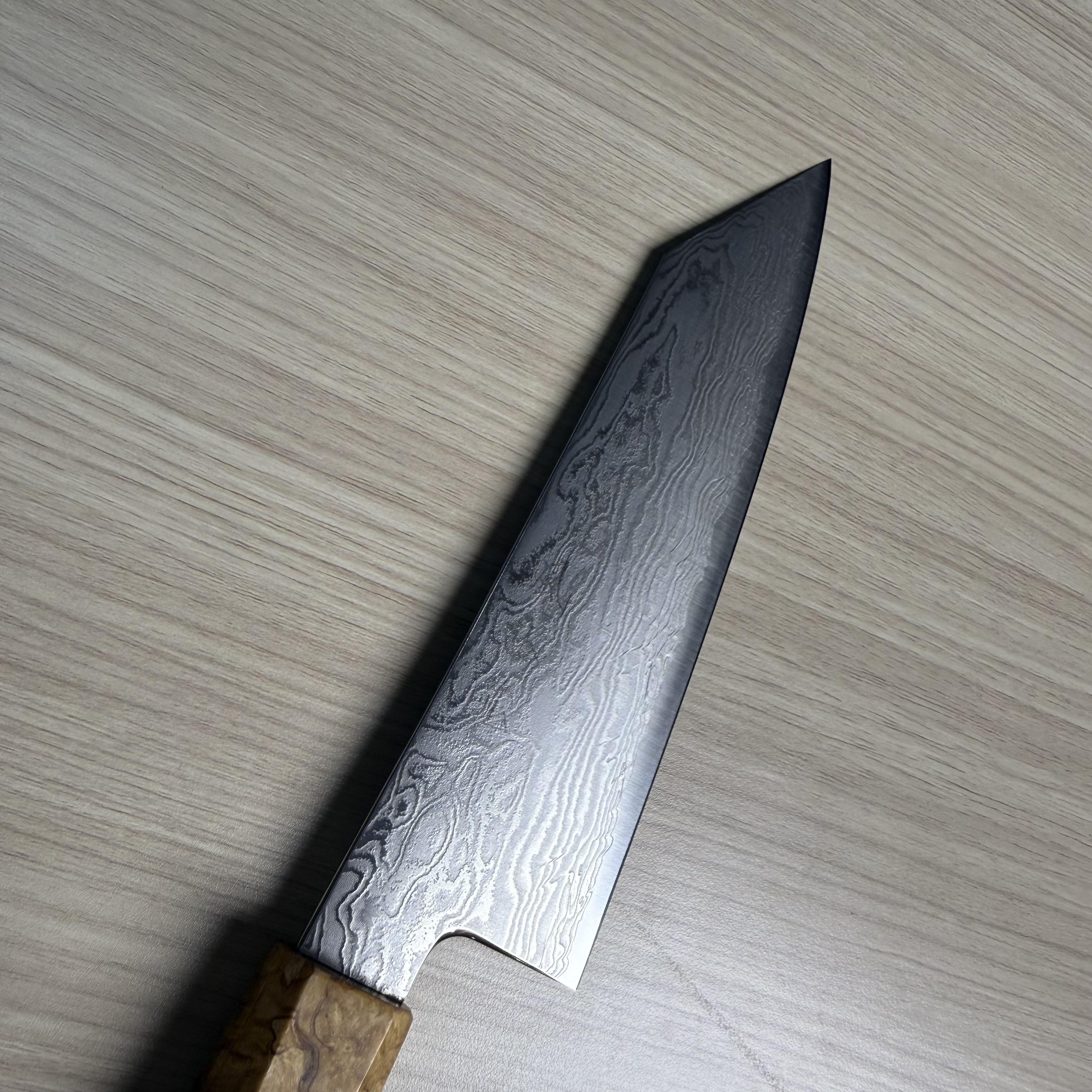 Pisau Dapur Jepang Ryusen Fukakuryu KAI ATS314 Damascus WA Bunka 170mm