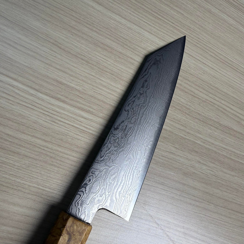 Pisau Dapur Jepang Ryusen Fukakuryu KAI ATS314 Damascus WA Bunka 170mm