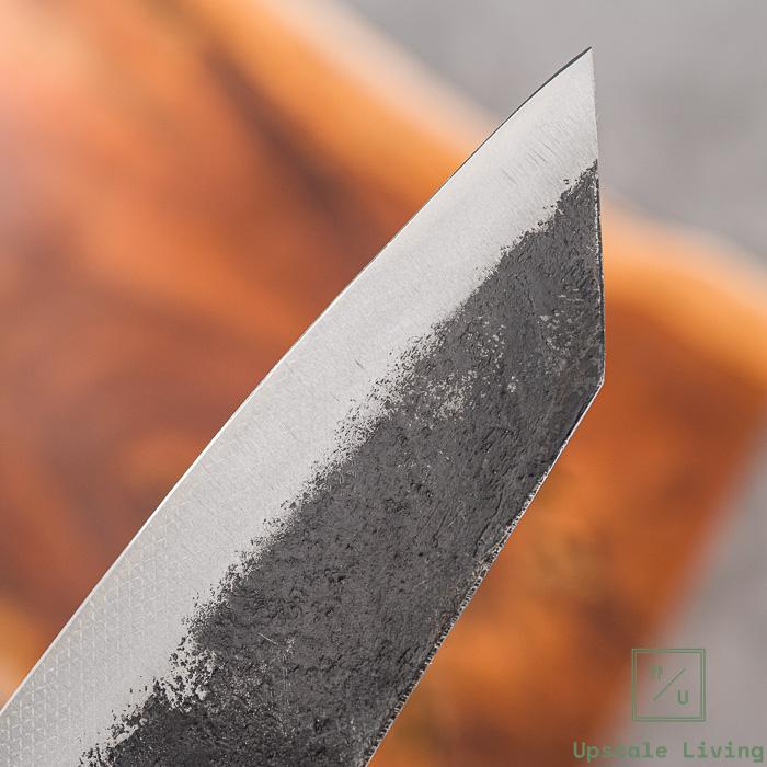 Japanese Artisan Knife Hatsukokoro Kurogane AO#2 Kurouchi Kiritsuke Gyuto 210mm