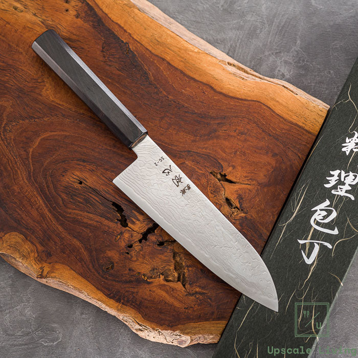 Hatsukokoro Ryuhyo SG2 Damascus Migaki Santoku 180mm