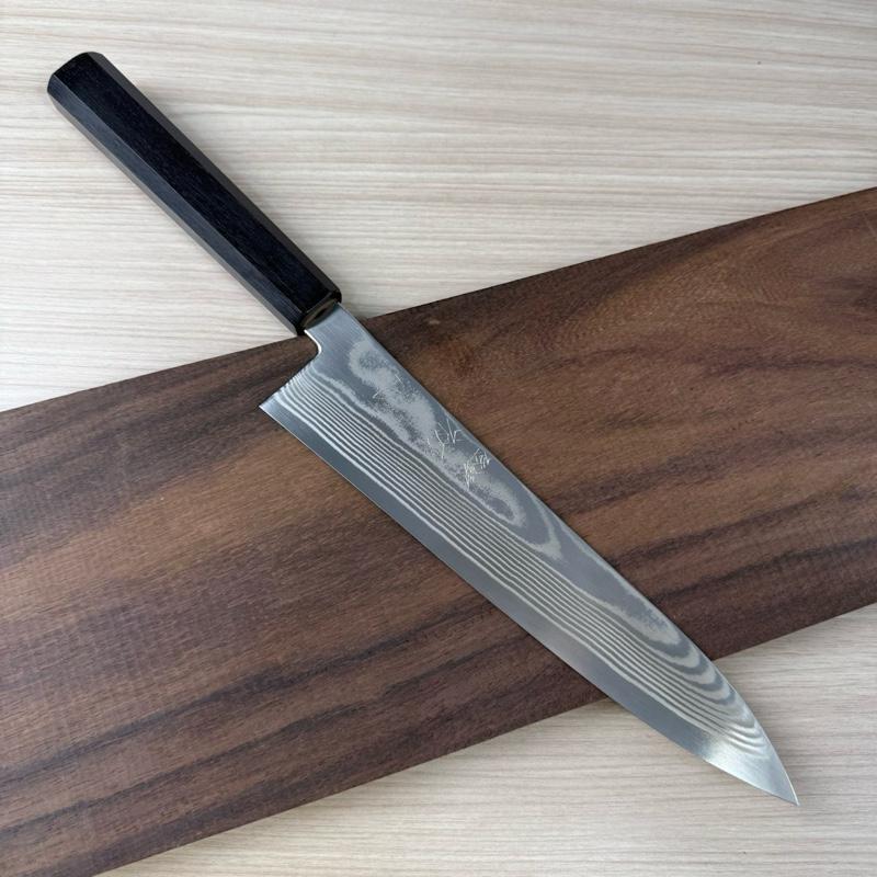 Japanese Knife Hatsukokoro GIN-SAN Ginsou Nickel Damascus Gyuto 210mm