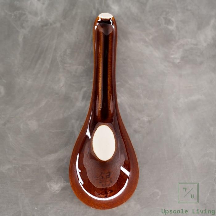 Ginpo Kikka Bankoyaki Ceramic Soup Spoon
