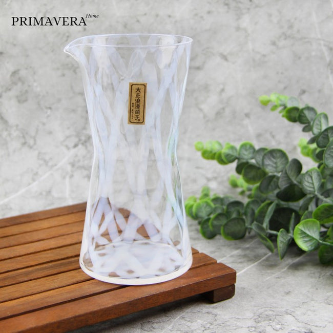 Hirota Glass Taisho Roman Lattice Carafe Made in Japan