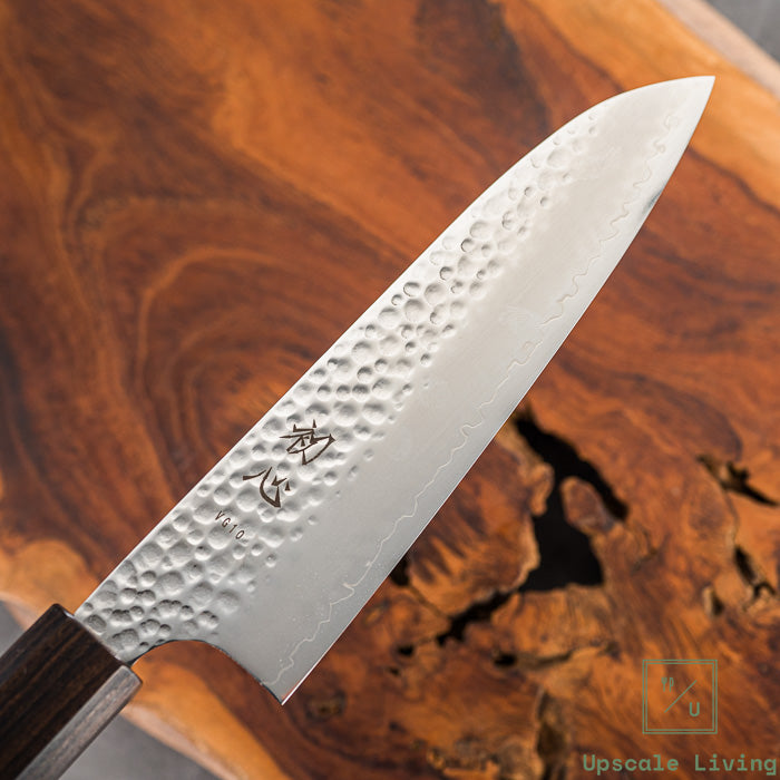 Pisau Dapur Jepang Hatsukokoro Hayabusa VG10 Tsuchime 3Layer Santoku 180mm
