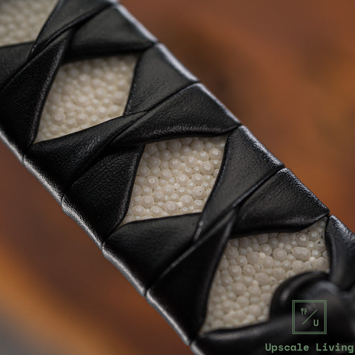 EDC MCUSTA MC-242GD Damascus SPG2 Core Leather/Stingray 10.5