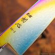 Pisau Dapur Jepang Hatsukokoro Ryuhyo Rainbow Coating SG2 Damascus Kiritsuke Gyuto210mm