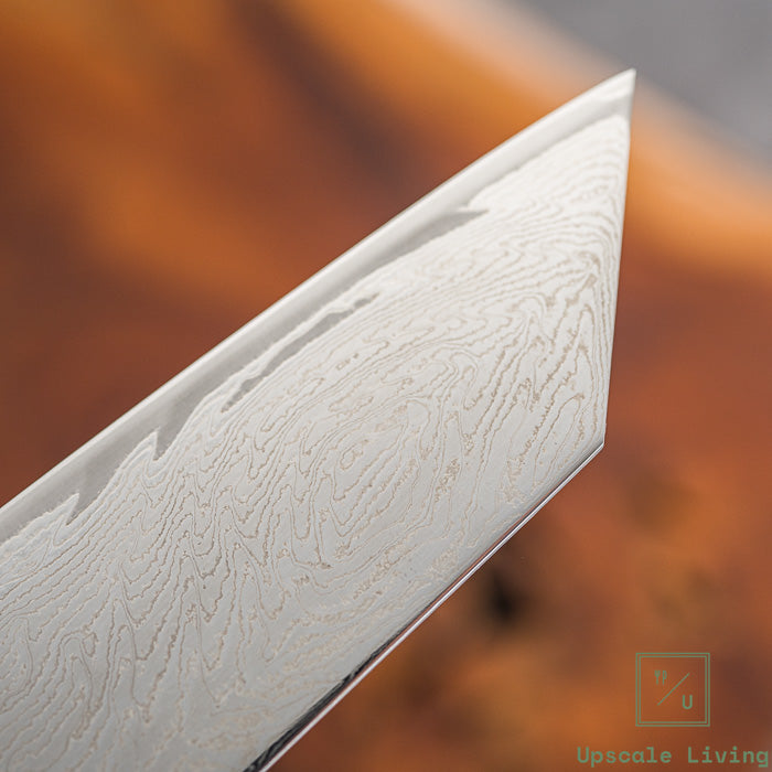 Pisau Dapur Jepang OUL Damascus Uzu Bunka AUS-10A 170mm