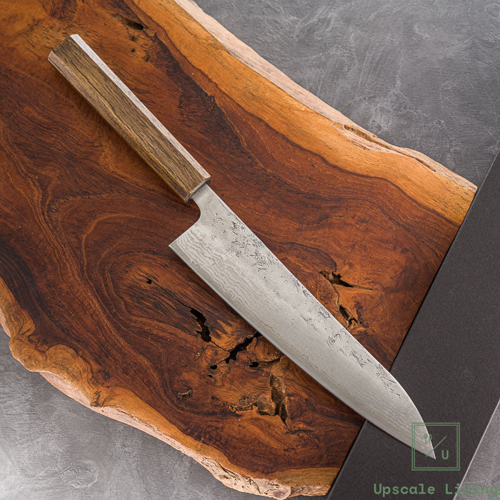 Pisau Dapur Jepang OUL SW Nickel Damascus Nashiji Gyuto 210mm