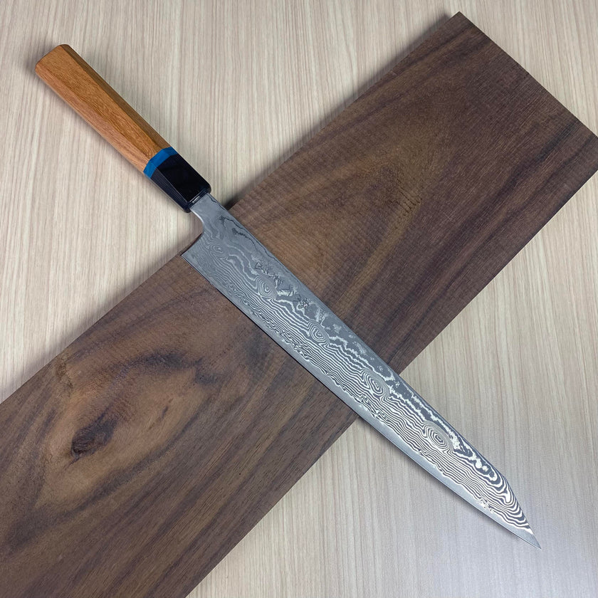Pisau Dapur Jepang Ryusen Bonten Unryu KAI VG10 Damascus Kiritsuke Sujihiki 270mm