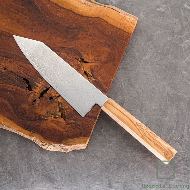 Pisau Jepang Hatsukokoro Ryuhyo SG2 Damascus Migaki Bunka 180mm
