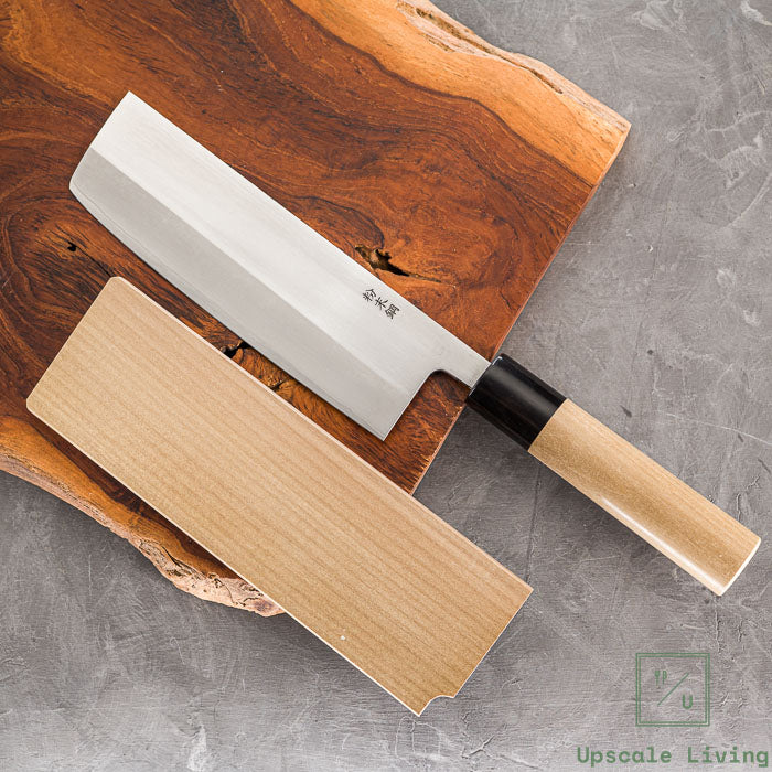 Japanese Artisan Knife Masamoto Powder SS Wa Nakiri Knife With Saya