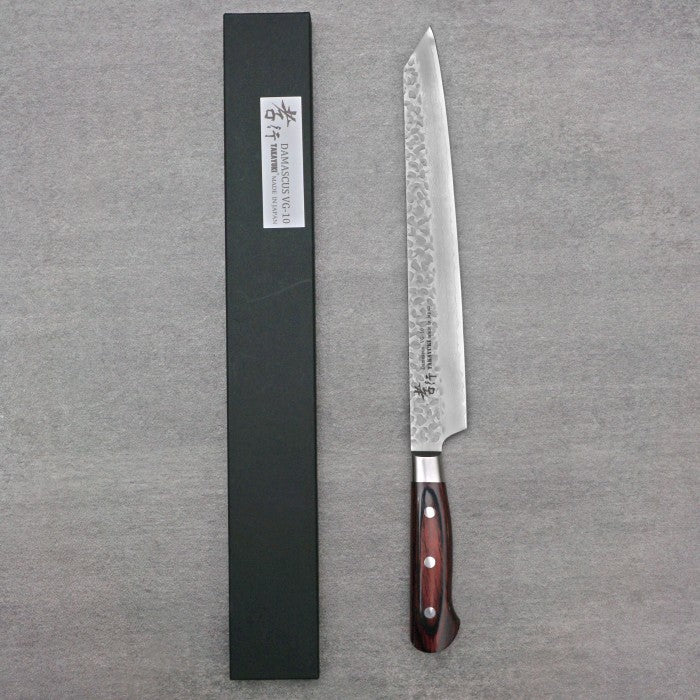 SAKAI TAKAYUKI 33-Layer Damascus Hammered Kengata 270mm