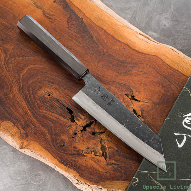 Pisau Dapur Jepang Hatsukokoro Shikkoku Aogami Blue 2 Kurouchi Bunka 165mm