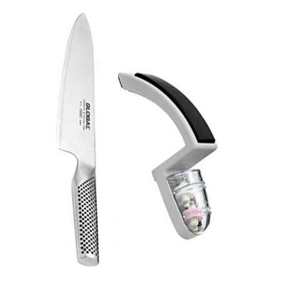 Starter Set Japanese Knife GLOBAL G-2220 dengan G-2 dan G-220