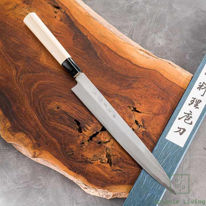 Pisau Sushi Kitaoka Aogami#2 Migaki HPC Yanagi 240mm