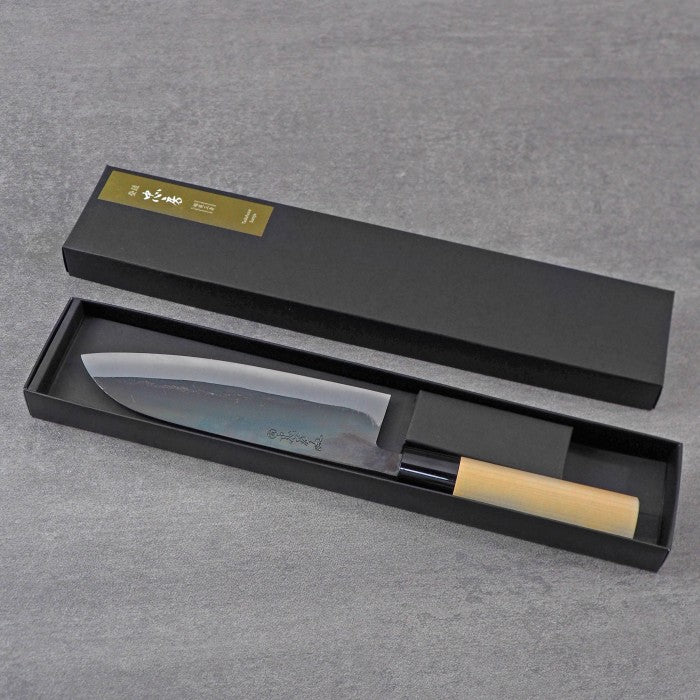 Tadafusa Kurouchi Shirogami #2 Steel Santoku 165mm
