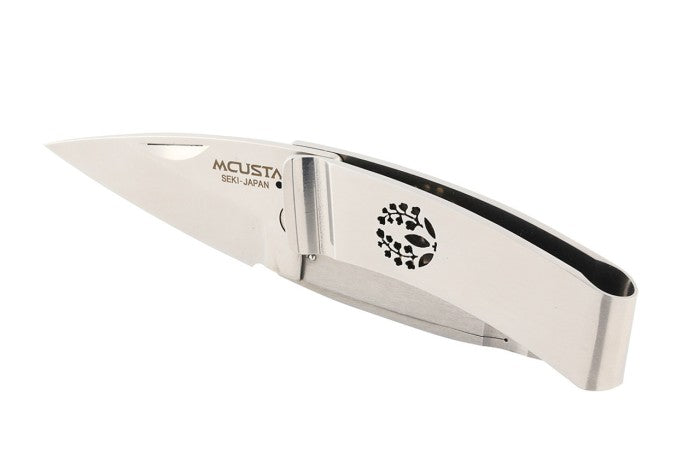 EDC Japanese Folding Knife MCUSTA AUS-8 Kamon Fuji Money Clip 75mm
