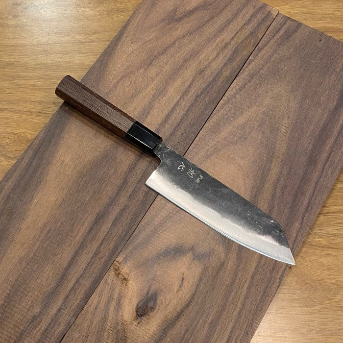 Japanese Artisan Knife Hatsukokoro Kurogane AO#2 Kurouchi Bunka 165mm