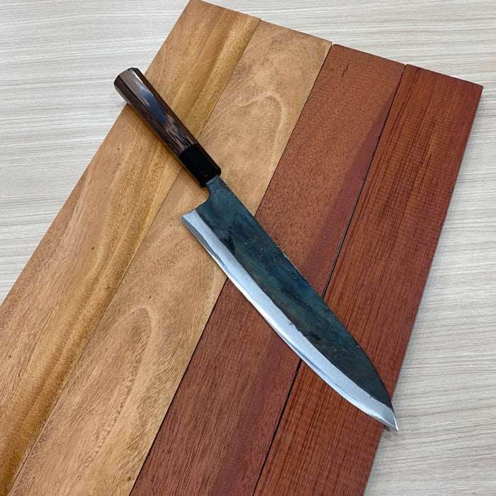 Japanese Knife Hatsukokoro Aogami #1 Kokugei Kurouchi Gyuto 240mm