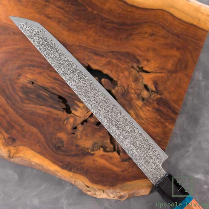 Pisau Dapur Jepang Ryusen Bonten Unryu KAI VG10 Damascus Kengata Sujihiki 240mm