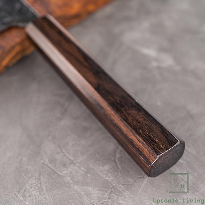 Japanese Artisan Knife Hatsukokoro Kurogane AO#2 Kurouchi Kiritsuke Gyuto 210mm