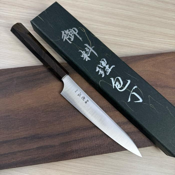 Pisau Jepang Hatsukokoro Hayabusa Aogami Super Petty 150mm