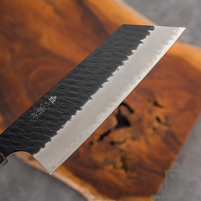 Pisau Dapur Jepang Nigara Hamono SG2 Kurouchi Tsuchime Kiritsuke Nakiri 180mm