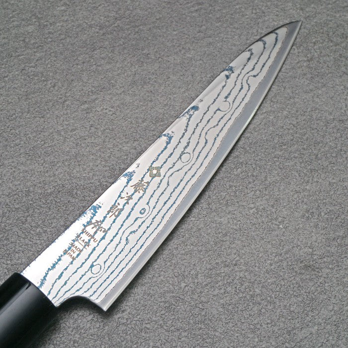 Japanese Knife TOJIRO Shippu Black DP Damascus Steel Petty 130mm