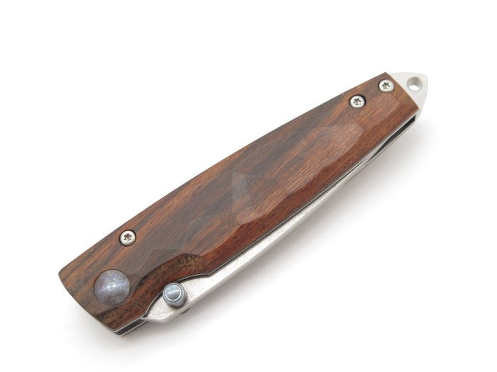 EDC Japanese Folding Knife MCUSTA VG10 Damascus Tsuchi Ironwood 110mm MC-077DI