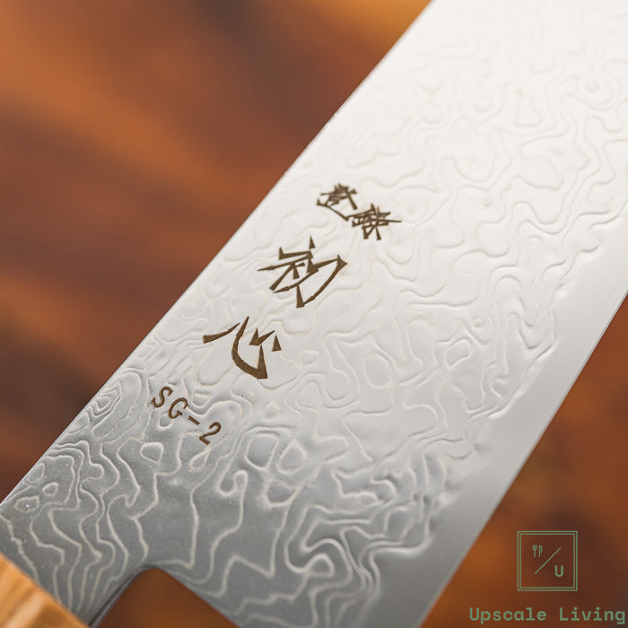 Hatsukokoro Ryuhyo SG2 Damascus Migaki Kiritsuke Gyuto 210mm