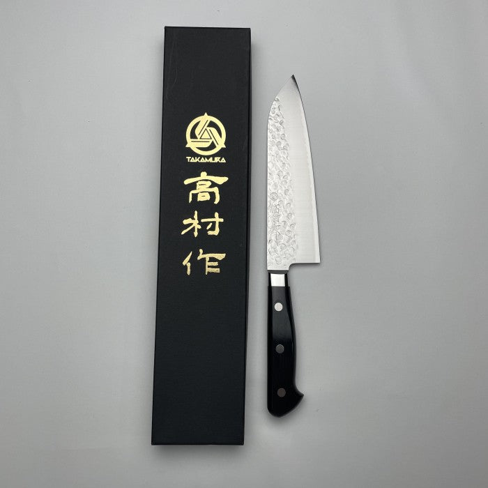 Takamura VG-10 Santoku 165mm western Handle pisau dapur Jepang