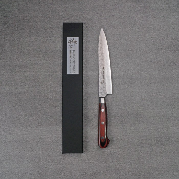 SAKAI TAKAYUKI 33-Layer Damascus Hammered Petty 150mm