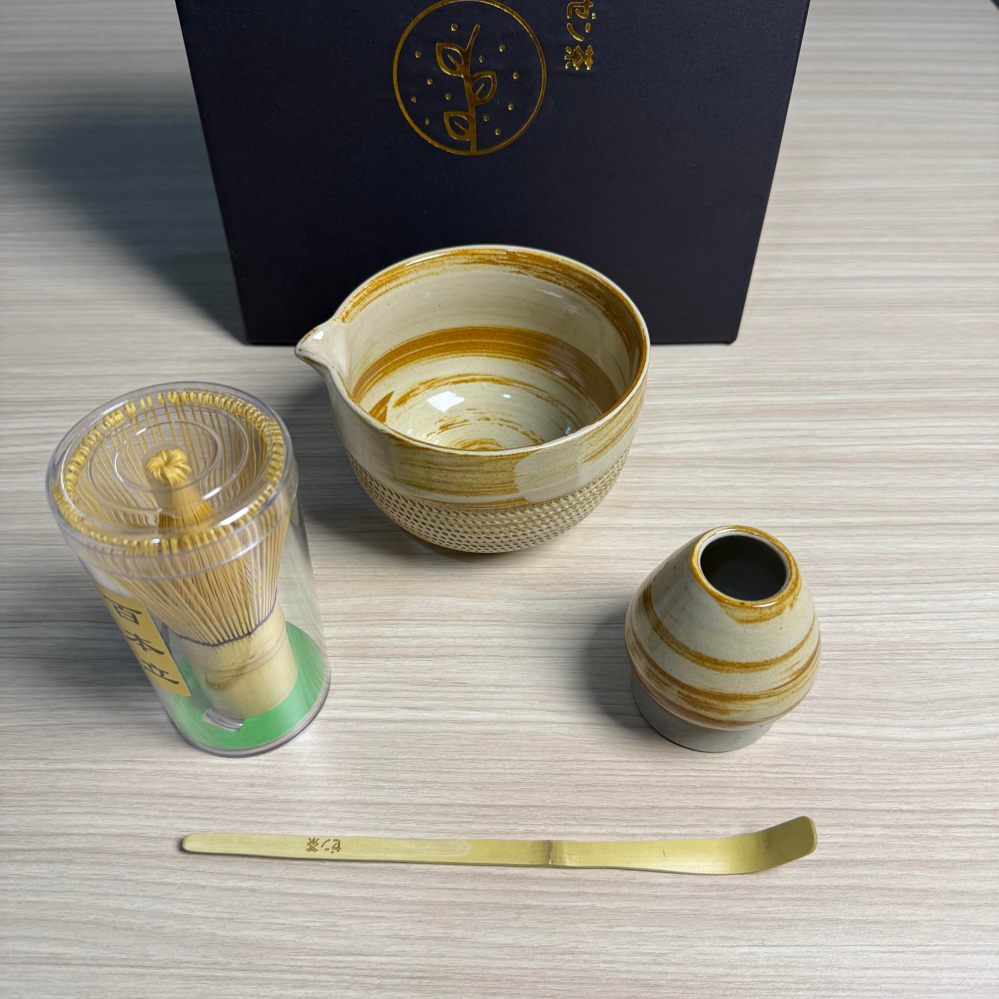 ZenCha Premium Matcha Brewing Set Set of 4 Complete Matcha Preparation