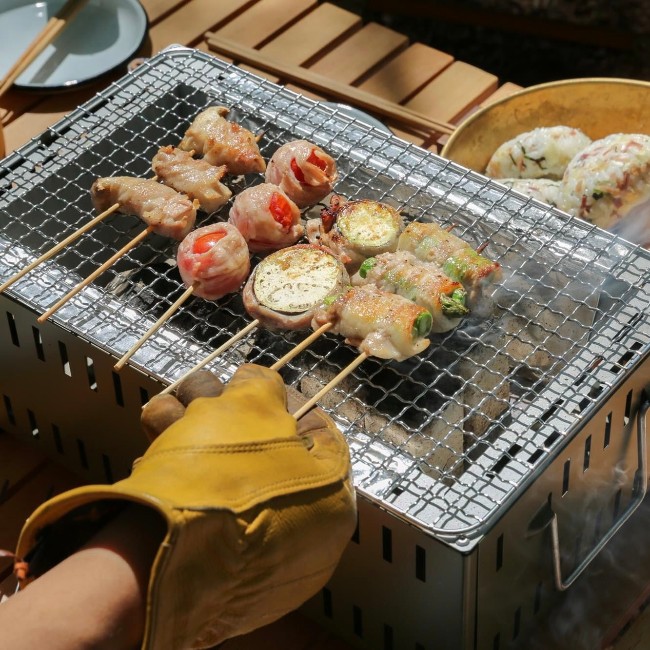 Green Life Japanese Konro Shichirin Grill Portable Stainless 39cm  (Medium)