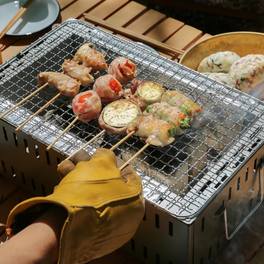 Green Life Japanese Konro Shichirin Grill Portable Stainless 39cm  (Medium)