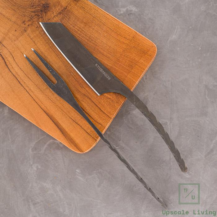 Yoshida Hamono Steak Knife & Fork Taku Shi Saga Ken